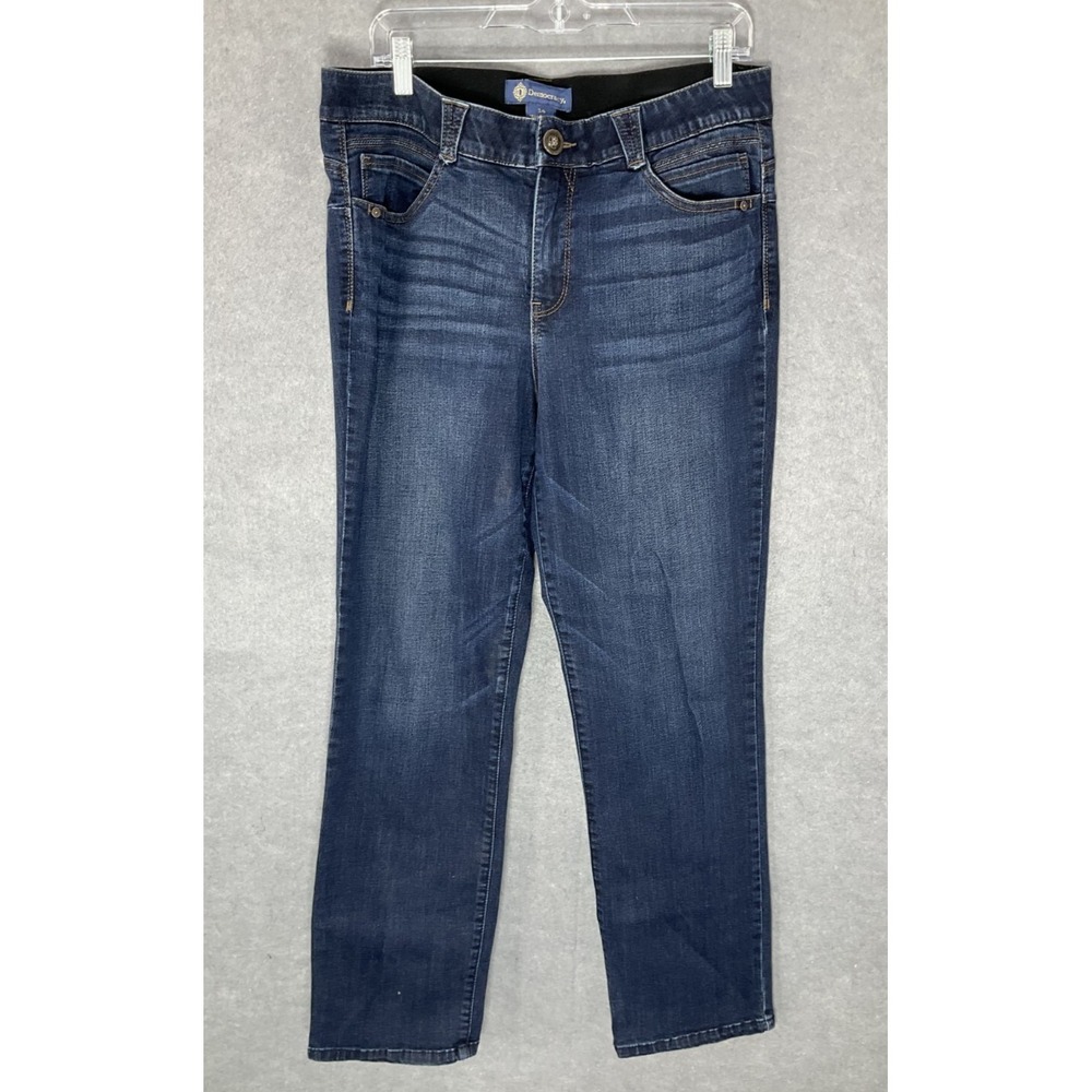 Democracy Woman Jeans Sz 14 Dark Blue‎ Wash AbSolution Straight Leg College City